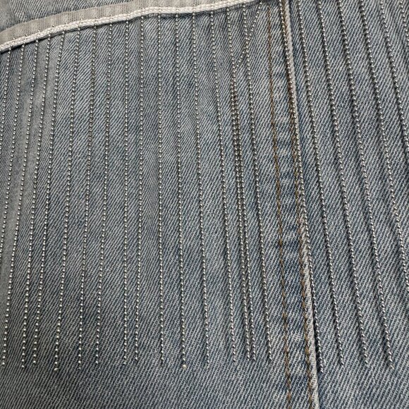 💎 Sweetheart Los Angeles Light Wash Denim Jacket w/ Rhinestone Fringe - 1X - NW - Picture 3 of 5